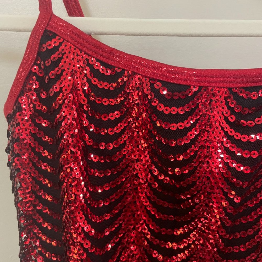 Red flapper skating/dance dress or costume - Picture 2 of 7